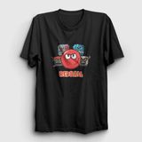 Unisex Siyah Crew Oyun Red Ball T-Shirt 356950TT