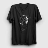 Unisex Siyah Halloween Cat Kedi T-shirt 288210tt