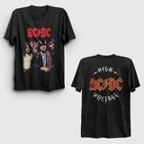 Unisex Siyah High Voltage V2 Ac/dc Sırt Baskılı T-Shirt 518511TT - XL
