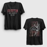 Unisex Siyah Icarus V2 Rock LED Zeppelin Sırt Baskılı T-Shirt 517051TT