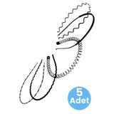 Unisex Siyah Kaliteli Metal 5'Li Günlük Kullanım Ve Sporcu Saç Tacı