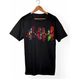 Unisex Siyah Marvel Baskılı Tişört - XL