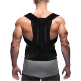 Unisex Siyah Medikal Balenli Ortopedik Kifozskolyoz Korsesi Dik Duruş Aparatı Dik Durmak Için Korse - Standart