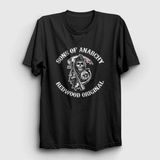 Unisex Siyah Redwood Sons Of Anarchy T-Shirt 215780TT - M