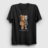 Unisex Siyah Robot Ayı Teddy Bear T-Shirt 306013TT - M