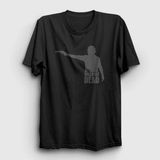 Unisex Siyah Shot The Walking Dead T-Shirt 220590TT