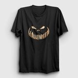 Unisex Siyah Smile Halloween Cadılar Bayramı T-Shirt 500833TT - XL