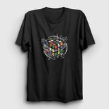 Unisex Siyah Solving Rubiks Cube Rubik Kupu T-Shirt 340551TT