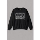 Unisex Siyah Sweatshirt Dizi Game of Thrones Sorry Ladies Im In The Nights Baskılı Sweat PSW01S-1615