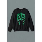 Unisex Siyah Sweatshirt Rey Mysterıo Wwe Amerikan Güreşi Baskılı Sweat