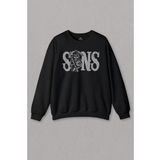 Unisex Siyah Sweatshirt Sons Of Anarchy Redwood Original Baskılı Sweat