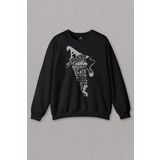 Unisex Siyah Sweatshirt Wizard Yüzüklerin Efendisi Lord Of The Rings Baskılı Sweat