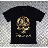 Unisex Siyah The Walkıng Dead Baskılı T-Shirt - XL