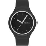 Unisex Slikon Siyah-Beyaz Kol Saati TCTSR005801S0345