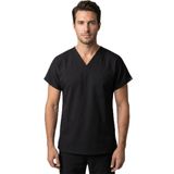 Unisex Soft Likra Hemşire ve Doktor Üniforması,tek Üst Scrubs Üniforma (SİYAH, XXL)