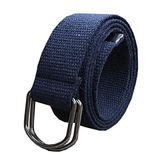 Unisex Spor Halka Tokalı Taktik Siyah Bez Kemer 120cm Lacivert
