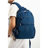 Unisex Suya Dayanıklı Krinkıl Kumaş Çok Gözlü Büyük Boy Laptop Okul ve Sırt Çantası LF-3012 - Lacivert