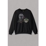 Unisex Sweatshirt Baby Yoda Mando Figür The Mandalorian Bebek Yoda Star Wars Baskılı Sweat