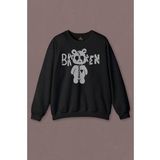 Unisex Sweatshirt Broken Bear Mutsuz Ayıcık Baskılı Sweat