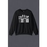 Unisex Sweatshirt Chess Periodic Satranç Periyodik Fischer Baskılı Sweat