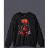 Unisex Sweatshirt Deadpool Marvel Spiderman Hulk Iron Man Film Movie Baskılı Sweat