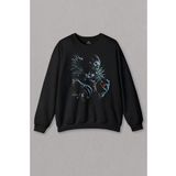 Unisex Sweatshirt Death Note Nighmare Canavar Silüeti Dizi Anime Baskılı Sweat