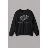 Unisex Sweatshirt Dizi Game of Thrones Winter Is Coming Baskılı Sweat