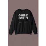 Unisex Sweatshirt Game Over Atari Retro Pixel Oyun Baskılı Sweat