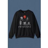 Unisex Sweatshirt Korku Film Friends Halloween Cadılar Bayramı Baskılı Sweat