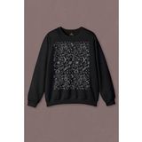 Unisex Sweatshirt Minimal Drawing Çizim Geometrik Baskılı Sweat