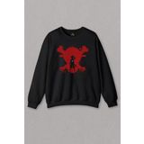Unisex Sweatshirt One Piece Anime Dizi Japanese Urban Wear Street Culture Baskılı Sweat