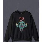 Unisex Sweatshirt Sevimli Canavar Retro Monster Daft Punk 90lar Baskılı Sweat