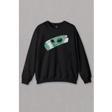Unisex Sweatshirt Ufo Uzaylı Yeşil E.T. Nasa Gezegen Baskılı Sweat