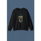 Unisex Sweatshirt Yıldırım Gothic Sakallı Heykel Baskılı Sweat