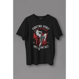 Unisex T-Shirt Muay Thai Fight The Art Of Fighting Dövüş Siyah Baskılı Tişört - XL