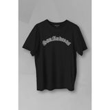 Unisex T-Shirt San Andreas Tipografi Siyah Baskılı Tişört - XL