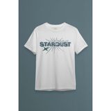 Unisex T-Shirt Stardust Yıldız Tozu Y2K Streetwear 90S Doksanlar Vintage Retro Beyaz Tişört - 001-Beyaz - 2XL