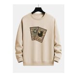 Unisex Tarot Kart Baskılı Oversize Sweatshirt
