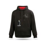 Unisex Tasarım Kapşonlu Sweatshirt- Nihilist Penguen Tasarım Kapşonlu Sweatshirt, Siyah, XL