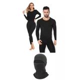 Unisex Termal İçlik Alt Üst Takım Polar Maske