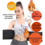 Unisex Termal Korse Bel Göbek Basen Korse Terleme Kemeri - Siyah - Standart