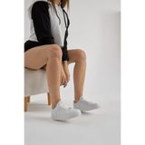 Unisex Termo Taban Bağcıklı Günlük Spor Ayakkabı Beyaz Yeşil