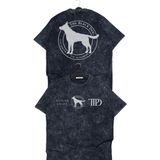Unisex The Black Dog Sırt Baskılı Yıkamalı T-Shirt, Oversize Taylor Swift Temalı Vintage Tişört - Siyah