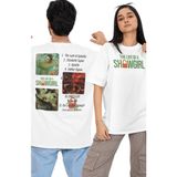 Unisex The Life Of A Showgirl Albüm Şarkıları Sırt Baskılı Tişört, Oversize Taylor Swift T-Shirt - Beyaz - XL