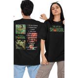 Unisex The Life Of A Showgirl Albüm Şarkıları Sırt Baskılı Tişört, Oversize Taylor Swift T-Shirt - Siyah - 2XL