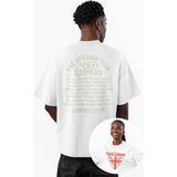 Unisex The Stadium Tour Def Leppard Sırt Baskılı Tişört, Oversize Rock Band Temalı T-Shirt - XS - Beyaz