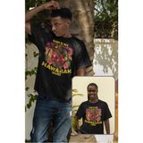 Unisex This Is My Hawaiian Shirt Yazılı Tişört, Oversize Capybara Temalı Bisiklet Yaka T-Shirt - Siyah - 4XL
