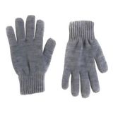 Unisex Triko Dokuma Eldiven - Gri