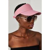 Unisex Uv Koruyucu Vizör Kasket Siperlik Tenis Şapka (PEMBE, 55CM-61CM)
