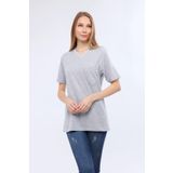 Unisex V Yaka Gri Kısa Kollu Süprem Iş Tişörtü - V Yaka T-shirt Gri-6XL